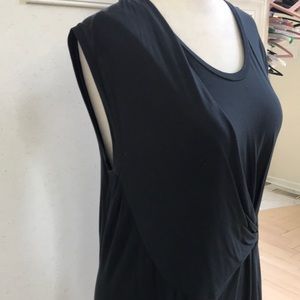 Allsaints asymmetrical stretchy cotton dress